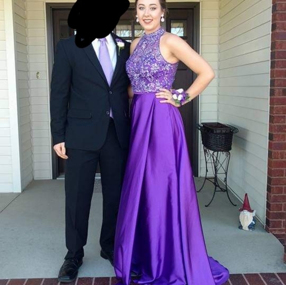 Purple Two-Piece Prom / Pageant Gown - Picture 5 of 6
